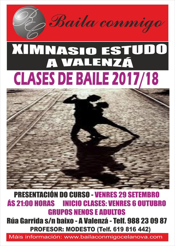 CLASES DE BAILE EN A VALENZA "XIMNASIO ESTUDO"